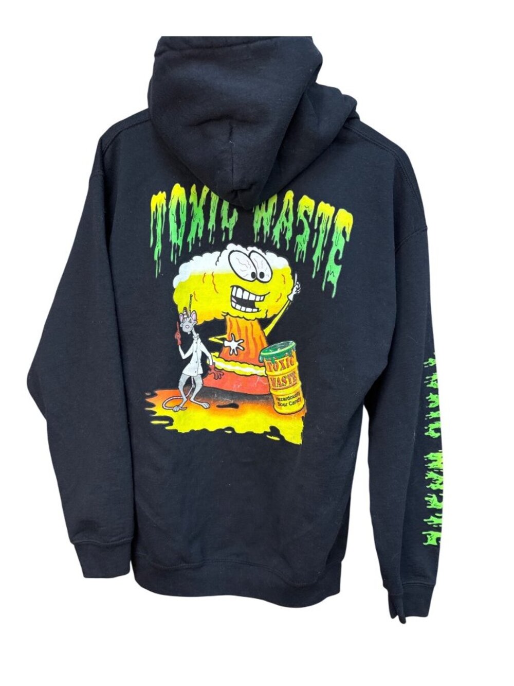 Toxic Waste Hazardously Sour Candy Graphic Hoodie Black Large